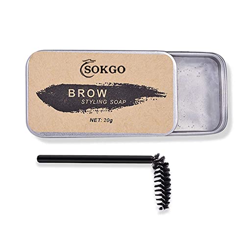 Eyebrow Soap, 3D Brows Styling Soap, Transparent Long Lasting Natural Eyebrow Wax Eyebrow Gel (1PCS)