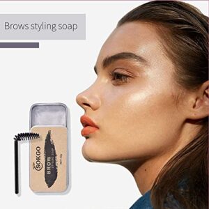 Eyebrow Soap, 3D Brows Styling Soap, Transparent Long Lasting Natural Eyebrow Wax Eyebrow Gel (1PCS)