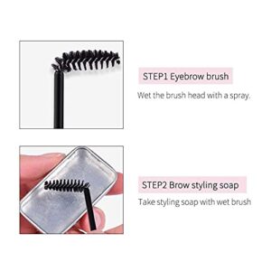 Eyebrow Soap, 3D Brows Styling Soap, Transparent Long Lasting Natural Eyebrow Wax Eyebrow Gel (1PCS)