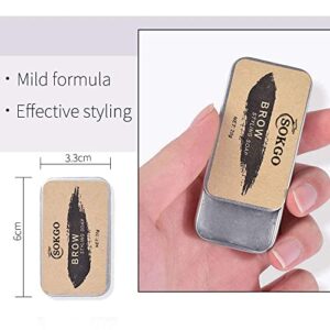 Eyebrow Soap, 3D Brows Styling Soap, Transparent Long Lasting Natural Eyebrow Wax Eyebrow Gel (1PCS)