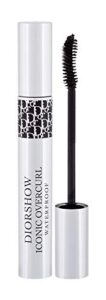 dior diorshow iconic overcurl waterproof mascara spectacular 24h (091) black, 0.21 ounce