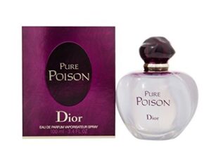 christian dior pure poison eau de parfum spray, 3.4 ounce, floral fragrance, multicolor