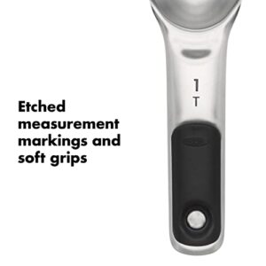 OXO Good Grips 4 Piece Stainless Steel Measuring Spoons with Magnetic Snaps