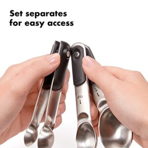 OXO Good Grips 4 Piece Stainless Steel Measuring Spoons with Magnetic Snaps