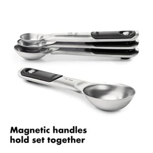 OXO Good Grips 4 Piece Stainless Steel Measuring Spoons with Magnetic Snaps