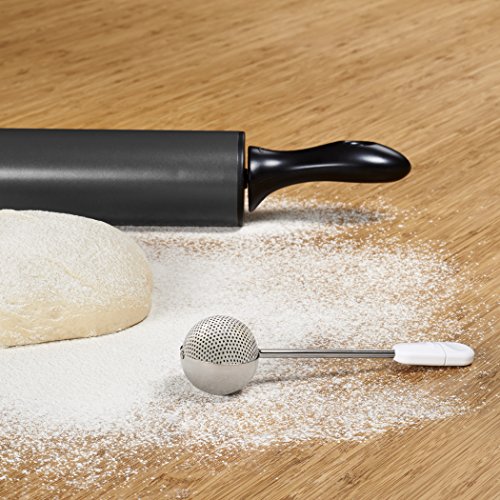 OXO Good Grips Baker’s Dusting Wand for Sugar, Flour and Spices, Stainless Steel, 9 x 3 x 3