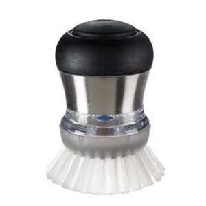 oxo steel soap dispensing palm brush