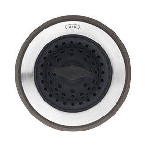 OXO Good Grips 2-in-1 Sink Strainer Stopper, Black