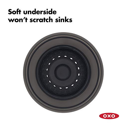 OXO Good Grips 2-in-1 Sink Strainer Stopper, Black