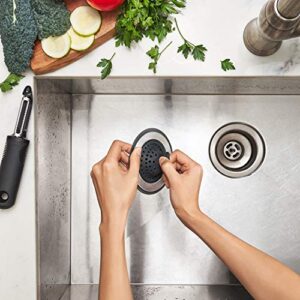 OXO Good Grips 2-in-1 Sink Strainer Stopper, Black