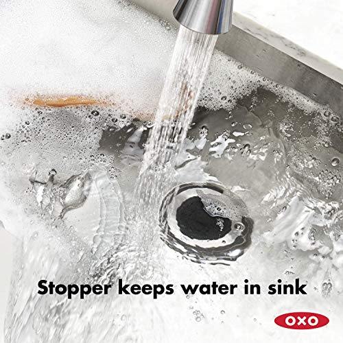 OXO Good Grips 2-in-1 Sink Strainer Stopper, Black