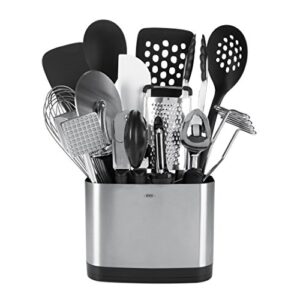 oxo good grips 15-piece everyday kitchen utensil set, silver