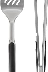 OXO Good Grips Grilling Tools, 3pc Set-Tongs, Turner Rest, Black