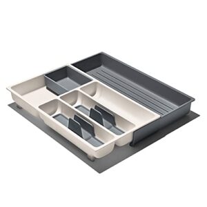 oxo good grips kitchen drawer organizer, expandable utensil, white