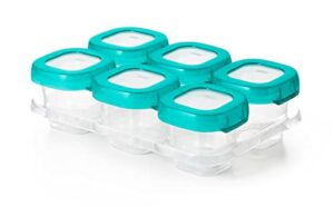 oxo tot baby blocks freezer storage containers 2 oz – teal