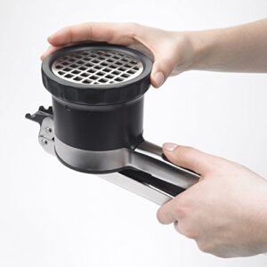 OXO Good Grips 3-in-1 Adjustable Potato Ricer, Black/Silver