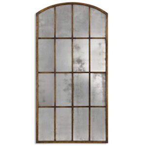 antiqued window arch wall floor mirror xl 82″