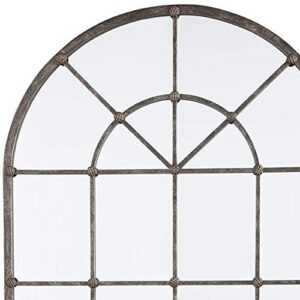 Signature Design by Ashley Wall Mount Oengus Traditional Antiqued Metal Framed Accent Mirror 32x46, Silver