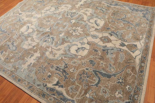 Old Hand Made Allura Floral Traditional Persian Oriental Woolen Area Rugs (8'x10')