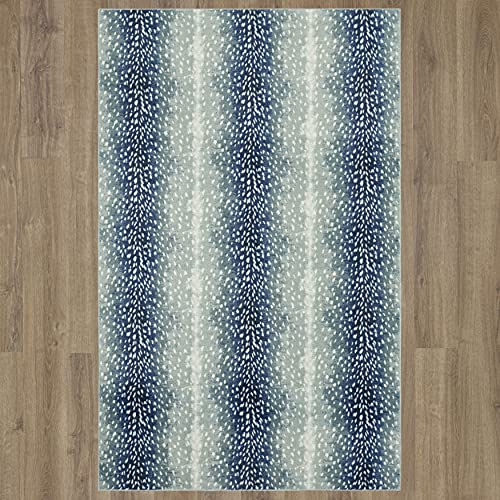 Mohawk Home Prismatic Antelope Skin Blue Animal Print (8' X 10') Area Rug