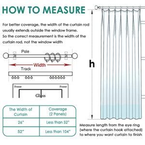 TWOPAGES Beige White Pinch Pleated Curtains 108 Inches Loong Cotton Curtains for Living Room Kithchen Window Light Filtering Lightweight Cotton Canvas Curtains (2 Panels, 26W x 108L)