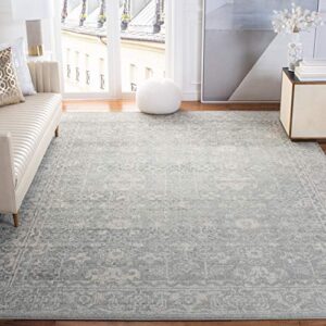 safavieh evoke collection 8′ x 10′ silver / ivory evk270z shabby chic distressed non-shedding living room bedroom dining home office area rug
