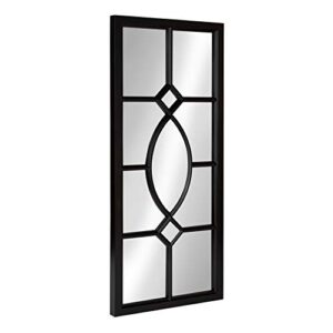 Kate and Laurel Cassat Modern Casual Window Wall Accent Mirror, Black