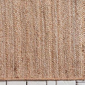 The Knitted Co. 100% Jute Area Rug 8 x 10 Feet- Rectangle Natural Fibers- Braided Design Hand Woven Natural Carpet - Home Decor for Living Room Hallways Bedroom (Natural- 8'x10')