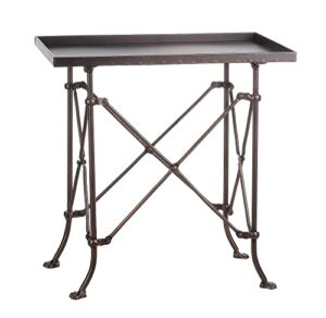creative co-op bronze metal rectangle table, 20″,da0124