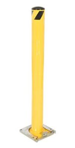 vestil bol-rf-48-4.5 surface mounted removable steel pipe safety bollard, 4-1/2″ od, 48″ height,yellow
