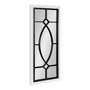 kate and laurel bakersfield farmhouse wall mirror, 13 x 30, white, traditional window mirrors for wall