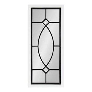 Kate and Laurel Bakersfield Farmhouse Wall Mirror, 13 x 30, White, Traditional Window Mirrors for Wall