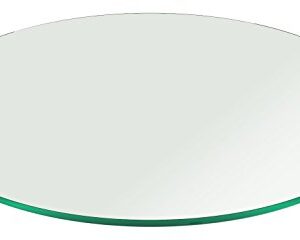 48" Inch Round Glass Table Top 3/8" Thick Pencil Polish Edge Tempered by Fab Glass and Mirror