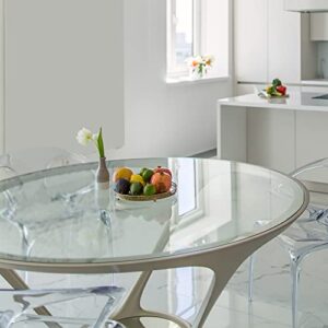 48" Inch Round Glass Table Top 3/8" Thick Pencil Polish Edge Tempered by Fab Glass and Mirror