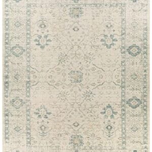 Penkridge Traditional Persian Hallway, Entryway, Bedroom, Kitchen Cotton Runner Rug - Vintage Handmade Luxury Collection with Tassel - Boho, Bohemian Oriental Style - Green, Sage, Beige 2'6" x 8'