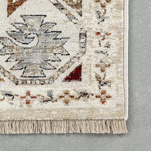 nuLOOM Astrid Traditional Motif Fringe Area Rug, 5' x 8', Beige