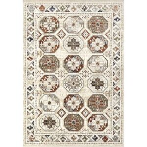 nuLOOM Astrid Traditional Motif Fringe Area Rug, 5' x 8', Beige