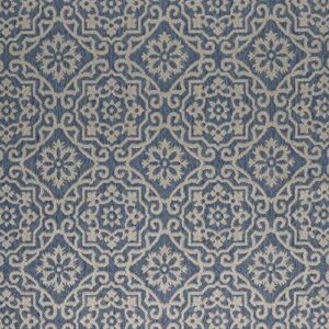 Nicole Miller New York Patio Country Danica Transitional Geometric Indoor/Outdoor Area Rug, Blue/Grey, 7'9"x10'2"