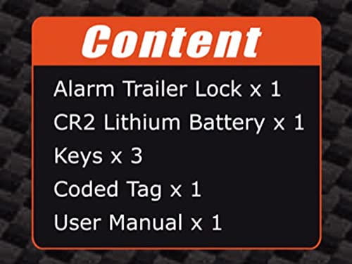 Alarmed stainless steel trailer coupler hitch lock loud alarms 120dB alarm travel camp ground camping horse shows boat marina dump trailers storage RV park locking cargo curt demco atwood stop thieves