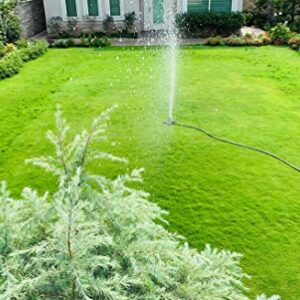 Eden 94124 Multi Pattern Turbo Gear Drive Sprinkler Plus Misting System, with Quick Connect Set, 360 Degree Coverage