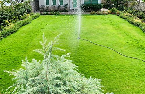 Eden 94124 Multi Pattern Turbo Gear Drive Sprinkler Plus Misting System, with Quick Connect Set, 360 Degree Coverage