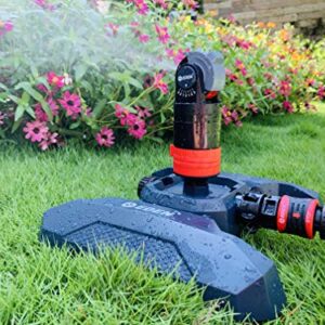 Eden 94124 Multi Pattern Turbo Gear Drive Sprinkler Plus Misting System, with Quick Connect Set, 360 Degree Coverage