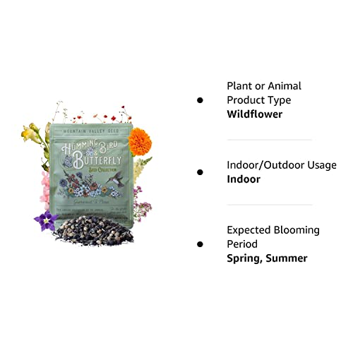 Package of 80,000 Wildflower Seeds - Hummingbird and Butterfly Wild Flower Seeds Collection - 23 Varieties of Pure Non-GMO Flower Seeds for Planting Including Milkweed, Nasturtium, and Forget Me Not…