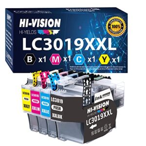 hi-vision hi-vision ® compatible ink cartridge replacement for brother lc3019xl used for mfc-j5330dw/mfc-j6530dw/mfc-j6730dw/mfc-j6930dw, (4-pack, 1 black, 1 cyan, 1 magenta, 1 yellow)