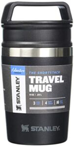 stanley aluminum 10-02887-069 the shortstack travel mug matte black 8oz / .23l