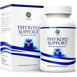 Thyroid Support Supplement for Women and Men - Energy & Focus Support Formula - Vegetarian & Non-GMO - Iodine, Vitamin B12 Complex, Zinc, Selenium, Ashwagandha, Copper, Coleus Forskohlii, & More 30 Day Supply