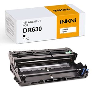 inkni dr630 compatible drum unit replacement for brother dr630 dr-630 for mfc-l2700dw hl-l2380dw dcp-l2540dw mfc-l2740dw mfc-l2705dw hl-l2340dw hl-l2300d hl-l2360dw hl-l2320d printer (black,1-pack)