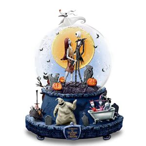 the bradford exchange disney the nightmare before christmas musical glitter globe with rotating base