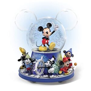 disney mickey mouse bradford exchange glitter globe with motion and music
