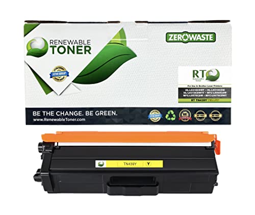 Renewable Toner Compatible Toner Cartridge High Yield Replacement for Brother TN-439 TN439Y Printers HL-L9310CDWT HL-L9310CDW HL-L9310CDWTT MFC MFC-L8900CDW MFC-L9570CDW MFC-L9570CDWT (Yellow)